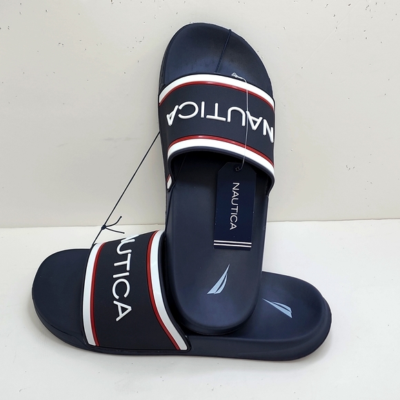 ⭐️NAUTICA💯MEN’S FLIP FLOPS, NAVY BLUE, SIZE 10 - Picture 4 of 8